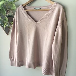 Everlane Soft Cotton V-Neck Sweater - imperfect